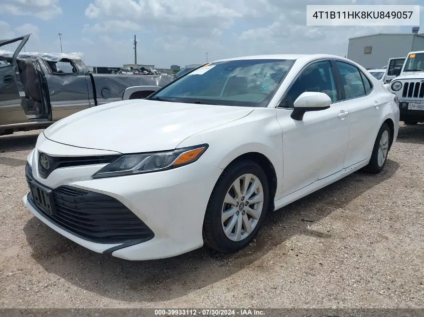 4T1B11HK8KU849057 2019 Toyota Camry Le