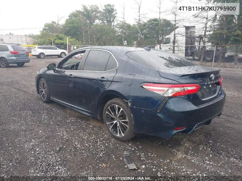 4T1B11HK7KU795900 2019 Toyota Camry Se