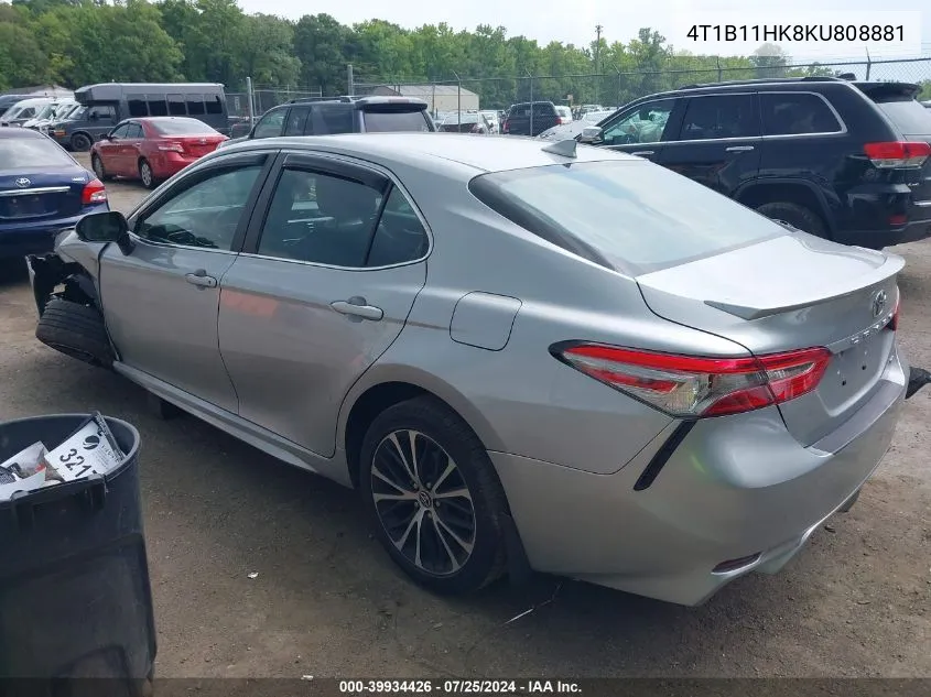 2019 Toyota Camry Se VIN: 4T1B11HK8KU808881 Lot: 39934426