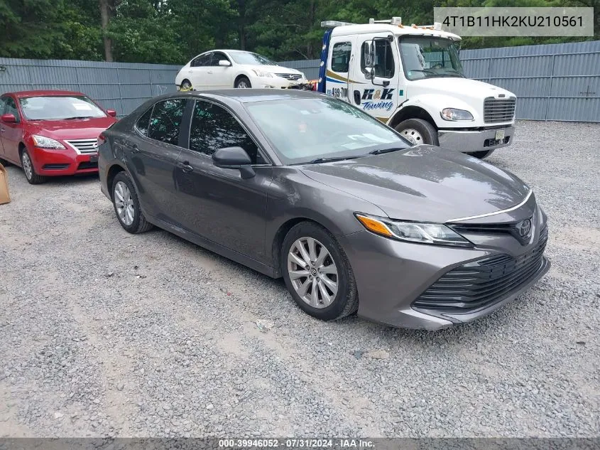 4T1B11HK2KU210561 2019 Toyota Camry Le