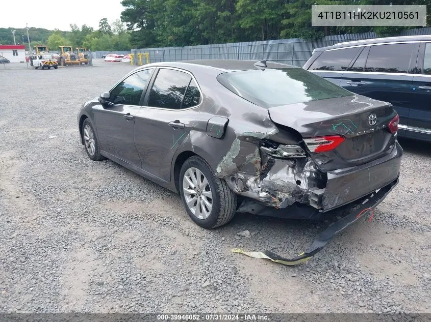 4T1B11HK2KU210561 2019 Toyota Camry Le