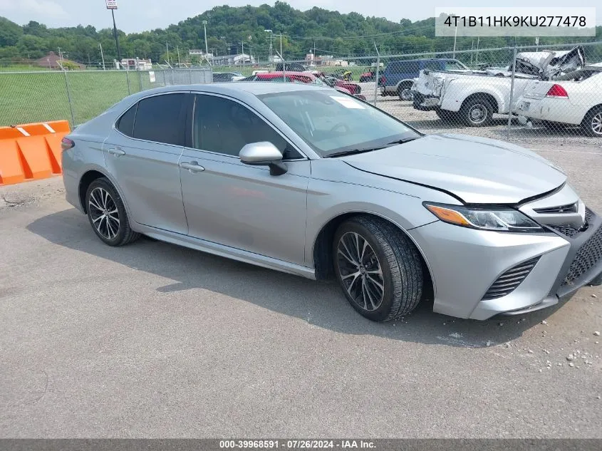 2019 Toyota Camry Se VIN: 4T1B11HK9KU277478 Lot: 39968591