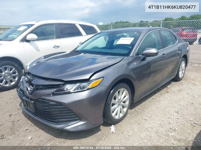 4T1B11HK6KU820477 2019 Toyota Camry Le