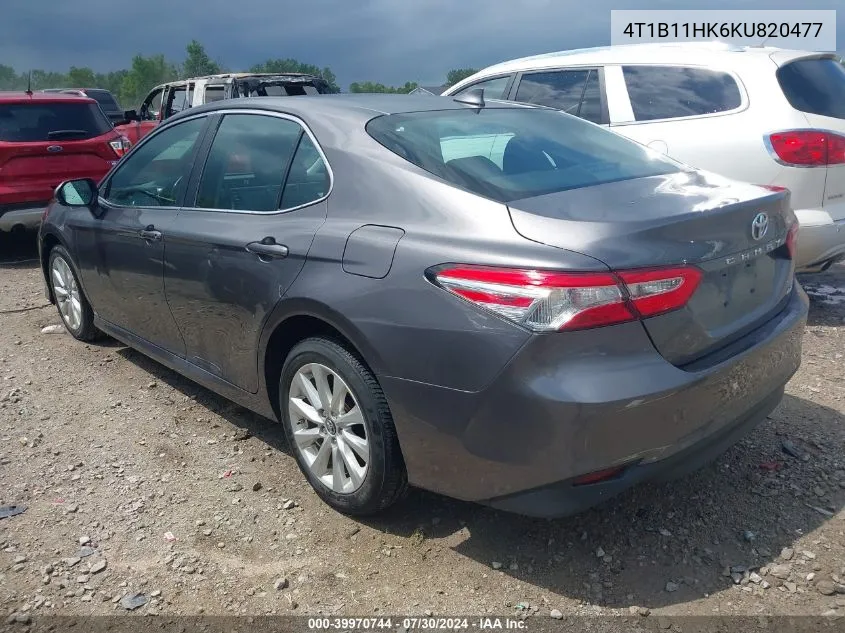 4T1B11HK6KU820477 2019 Toyota Camry Le