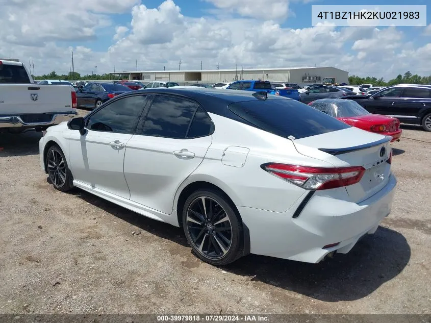 2019 Toyota Camry Xse V6 VIN: 4T1BZ1HK2KU021983 Lot: 39979818