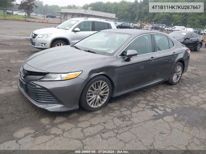 4T1B11HK7KU287667 2019 Toyota Camry Xle