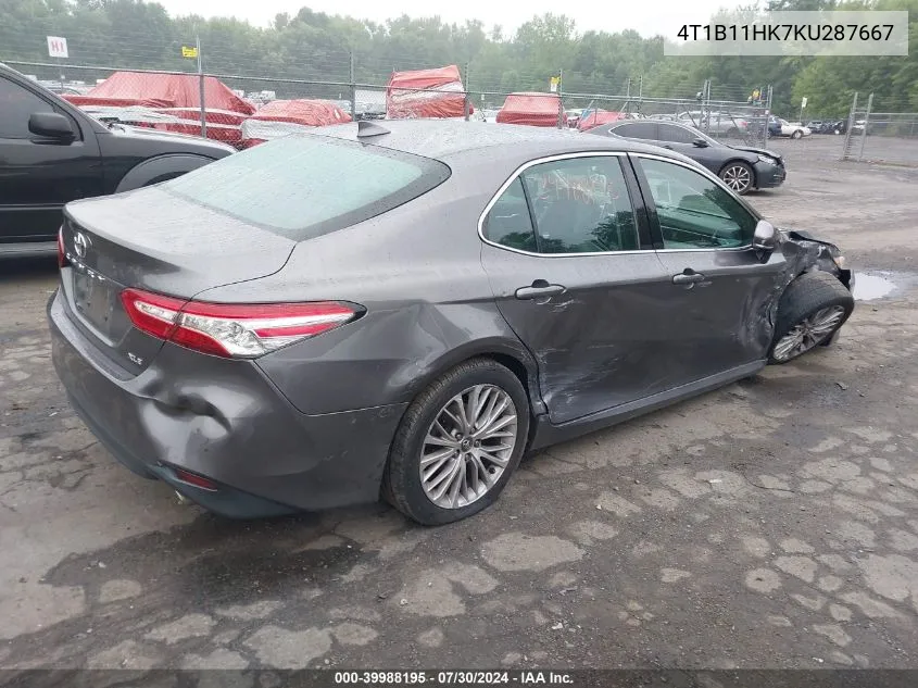 4T1B11HK7KU287667 2019 Toyota Camry Xle