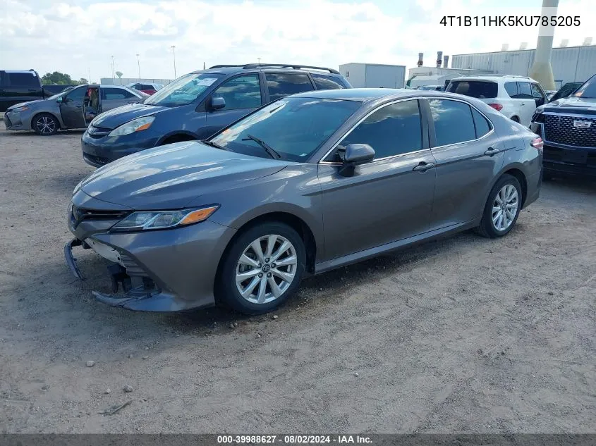 2019 Toyota Camry Le VIN: 4T1B11HK5KU785205 Lot: 39988627