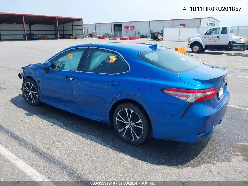 2019 Toyota Camry Se VIN: 4T1B11HK0KU201857 Lot: 39991610