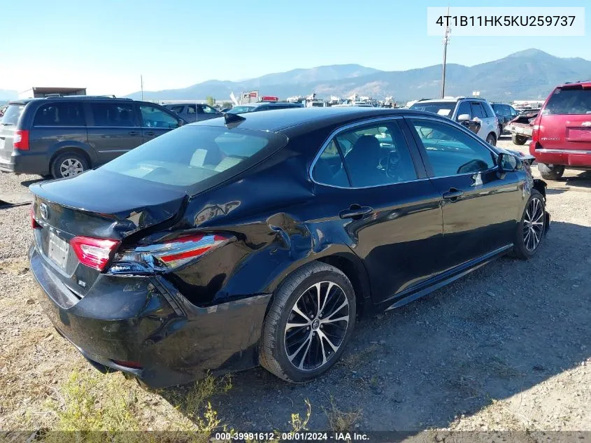 4T1B11HK5KU259737 2019 Toyota Camry L/Le/Xle/Se/Xse