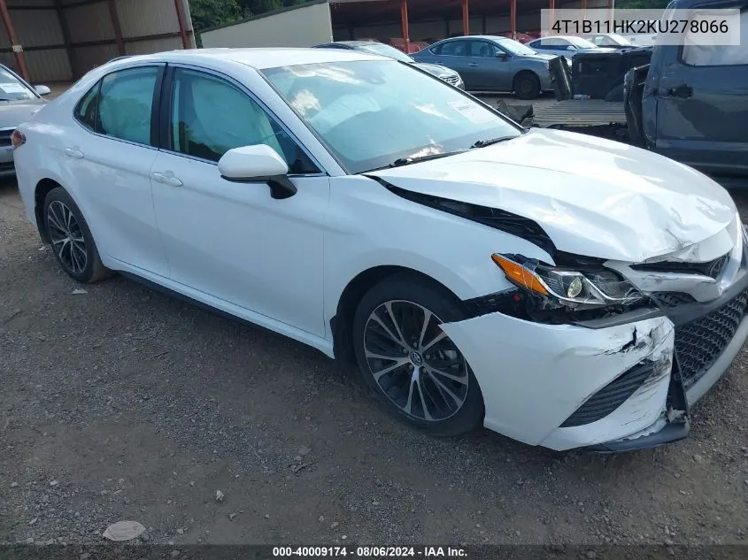 2019 Toyota Camry Se VIN: 4T1B11HK2KU278066 Lot: 40009174