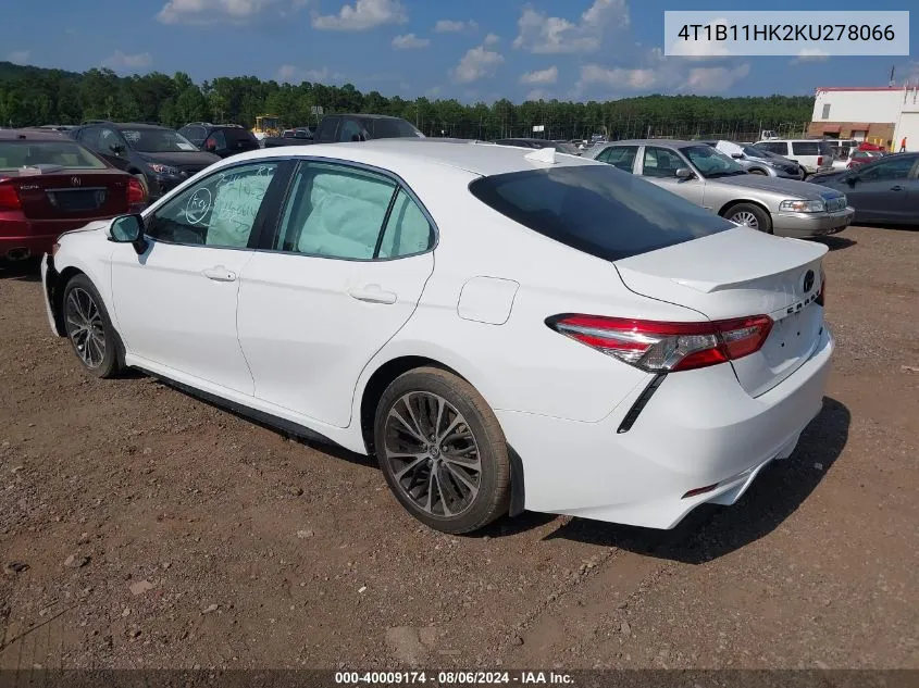 2019 Toyota Camry Se VIN: 4T1B11HK2KU278066 Lot: 40009174