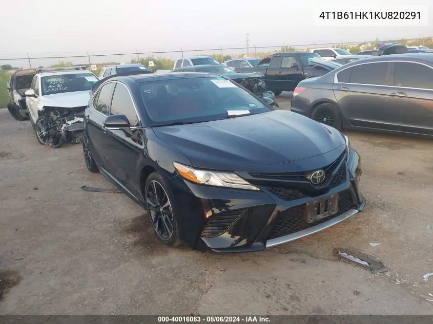 2019 Toyota Camry Xse VIN: 4T1B61HK1KU820291 Lot: 40016083