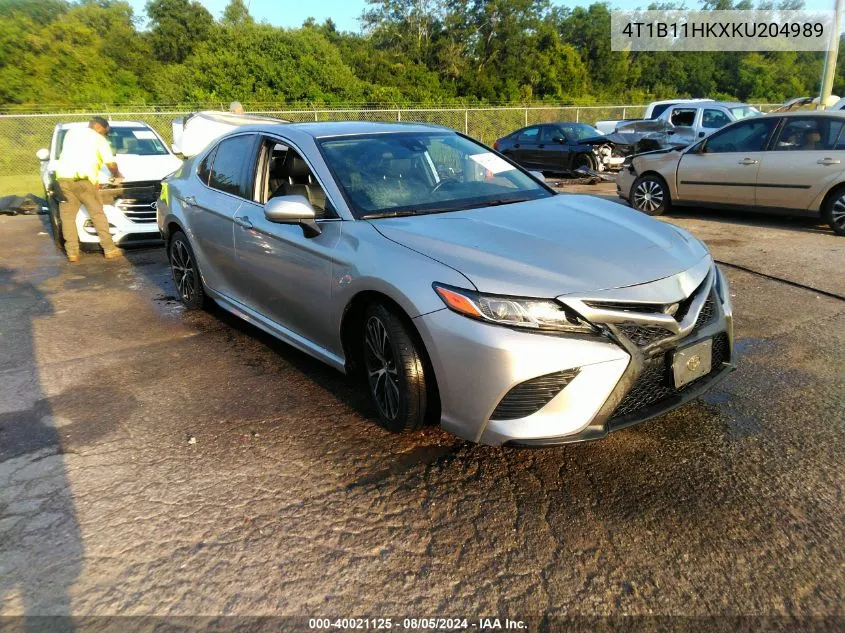 2019 Toyota Camry Se VIN: 4T1B11HKXKU204989 Lot: 40021125