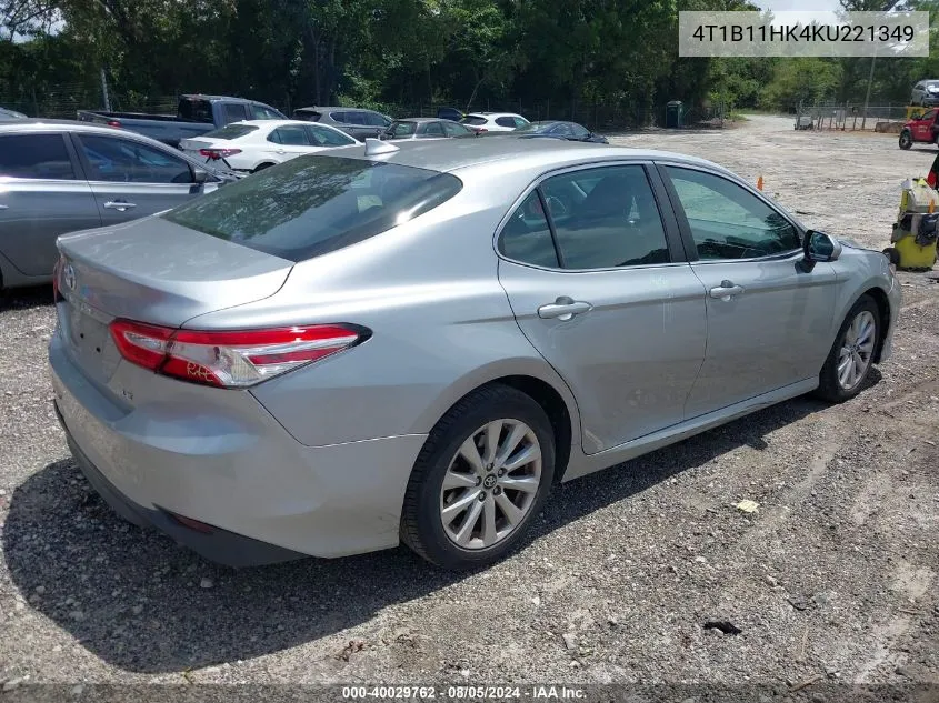 2019 Toyota Camry Le VIN: 4T1B11HK4KU221349 Lot: 40029762