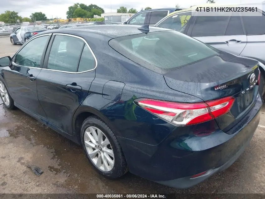 2019 Toyota Camry Le VIN: 4T1B11HK2KU235461 Lot: 40035861