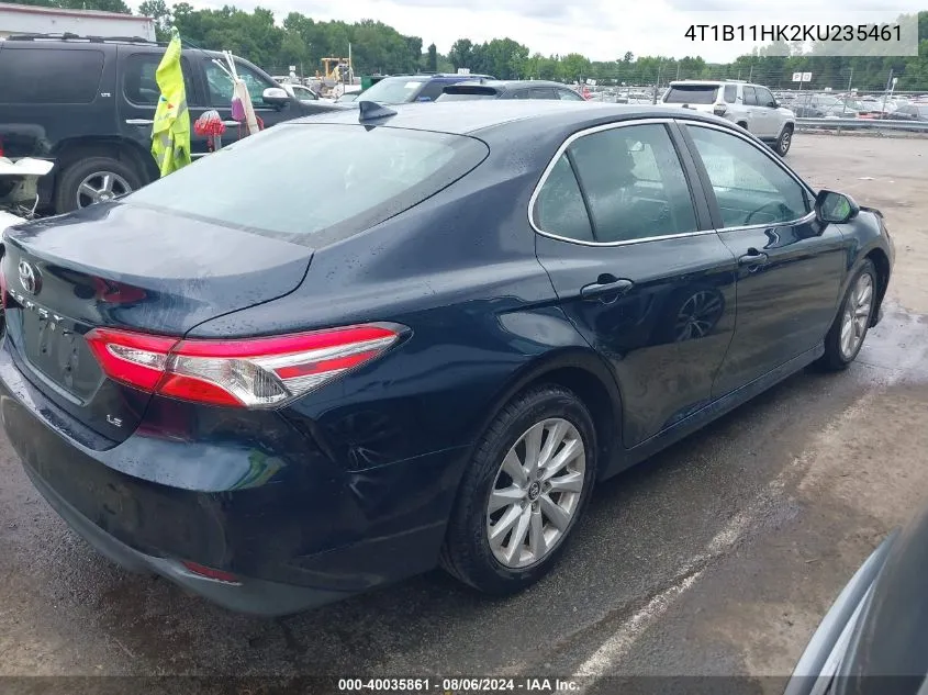 2019 Toyota Camry Le VIN: 4T1B11HK2KU235461 Lot: 40035861