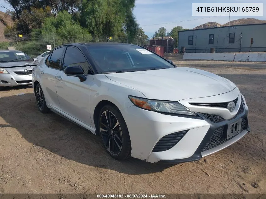 2019 Toyota Camry Xse VIN: 4T1B61HK8KU165739 Lot: 40043182