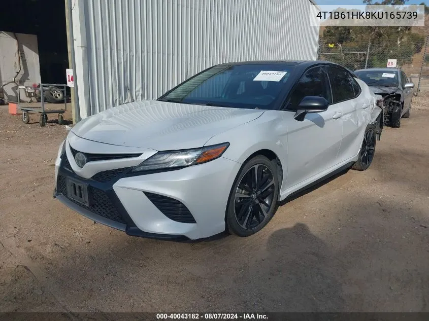 2019 Toyota Camry Xse VIN: 4T1B61HK8KU165739 Lot: 40043182