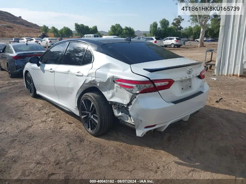 2019 Toyota Camry Xse VIN: 4T1B61HK8KU165739 Lot: 40043182