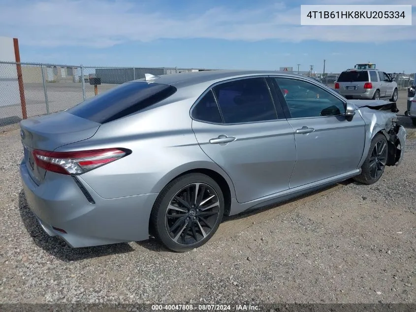 4T1B61HK8KU205334 2019 Toyota Camry Xse