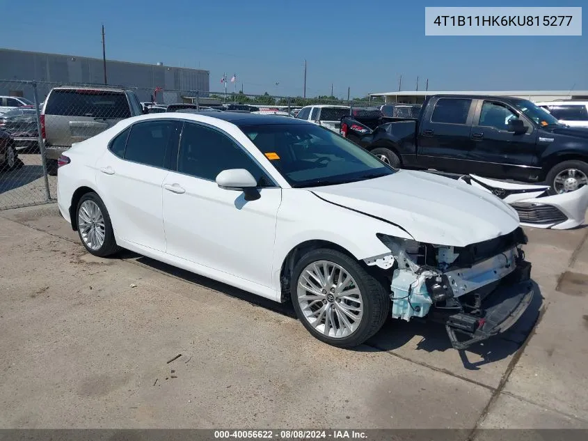 4T1B11HK6KU815277 2019 Toyota Camry Xle