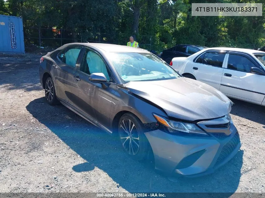 2019 Toyota Camry Se VIN: 4T1B11HK3KU183371 Lot: 40062755