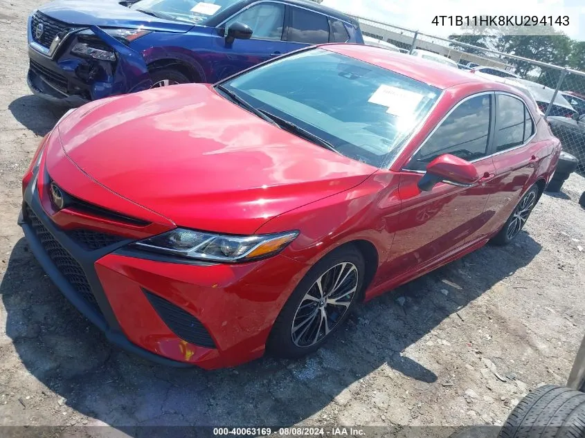 2019 Toyota Camry Se VIN: 4T1B11HK8KU294143 Lot: 40063169