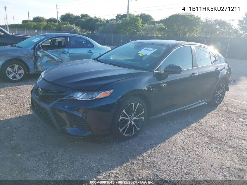 2019 Toyota Camry Se VIN: 4T1B11HK5KU271211 Lot: 40083843