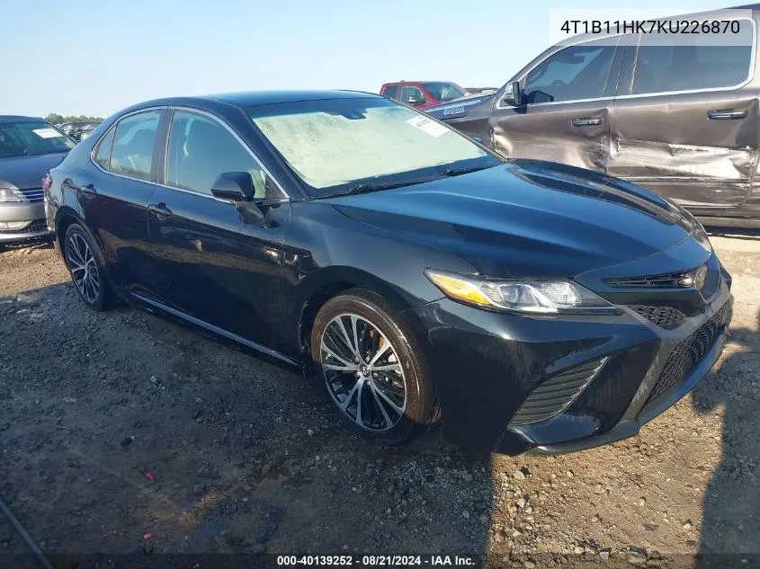 2019 Toyota Camry Se VIN: 4T1B11HK7KU226870 Lot: 40139252