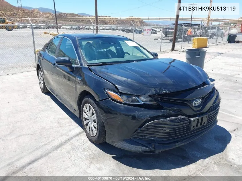 4T1B31HK9KU513119 2019 Toyota Camry Hybrid Le