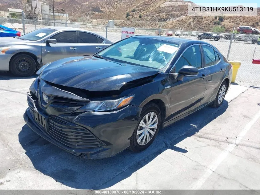 4T1B31HK9KU513119 2019 Toyota Camry Hybrid Le