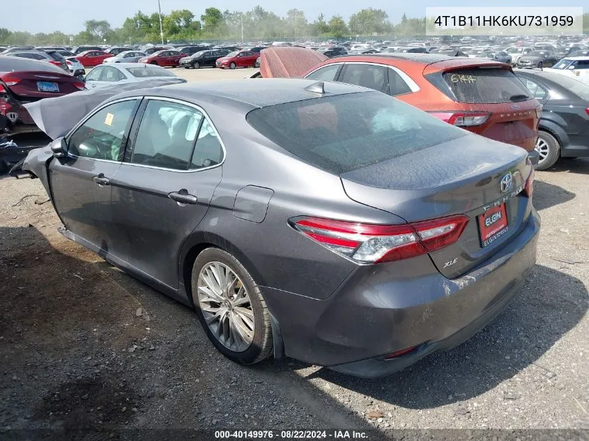 2019 Toyota Camry Xle VIN: 4T1B11HK6KU731959 Lot: 40149976