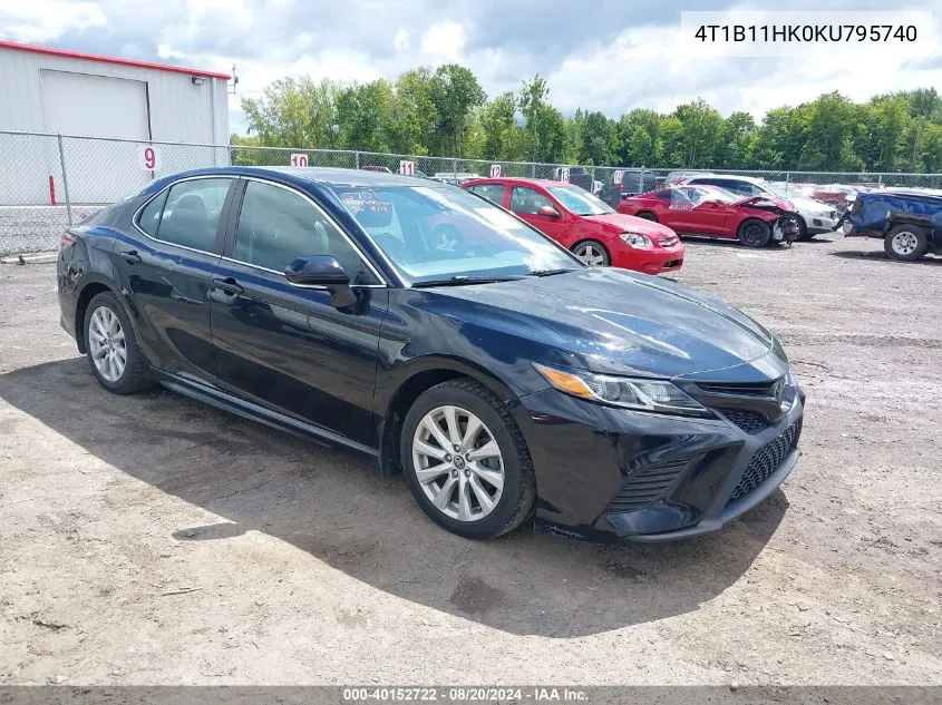 2019 Toyota Camry Se VIN: 4T1B11HK0KU795740 Lot: 40152722