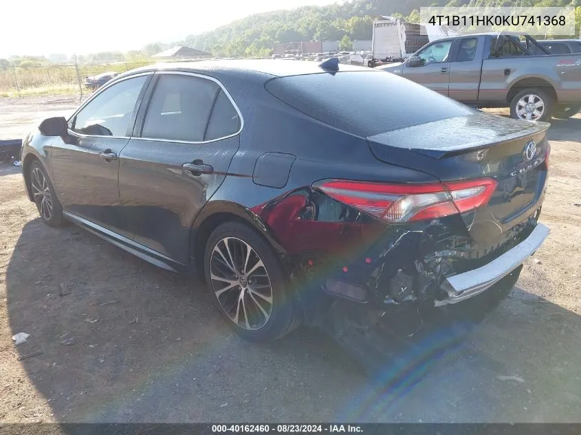 4T1B11HK0KU741368 2019 Toyota Camry Se