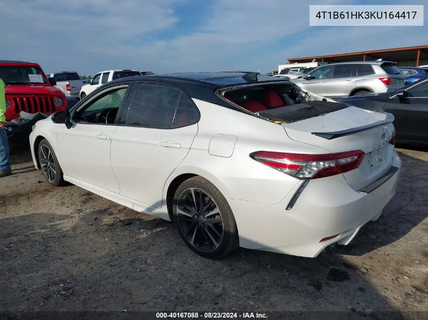 4T1B61HK3KU164417 2019 Toyota Camry Xse