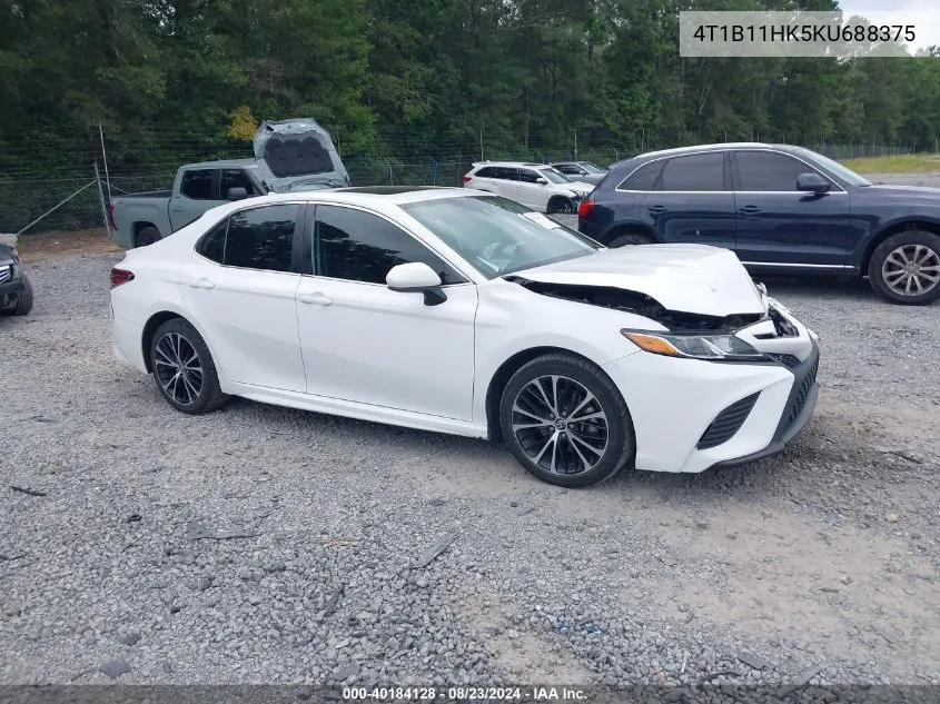 2019 Toyota Camry Se VIN: 4T1B11HK5KU688375 Lot: 40184128