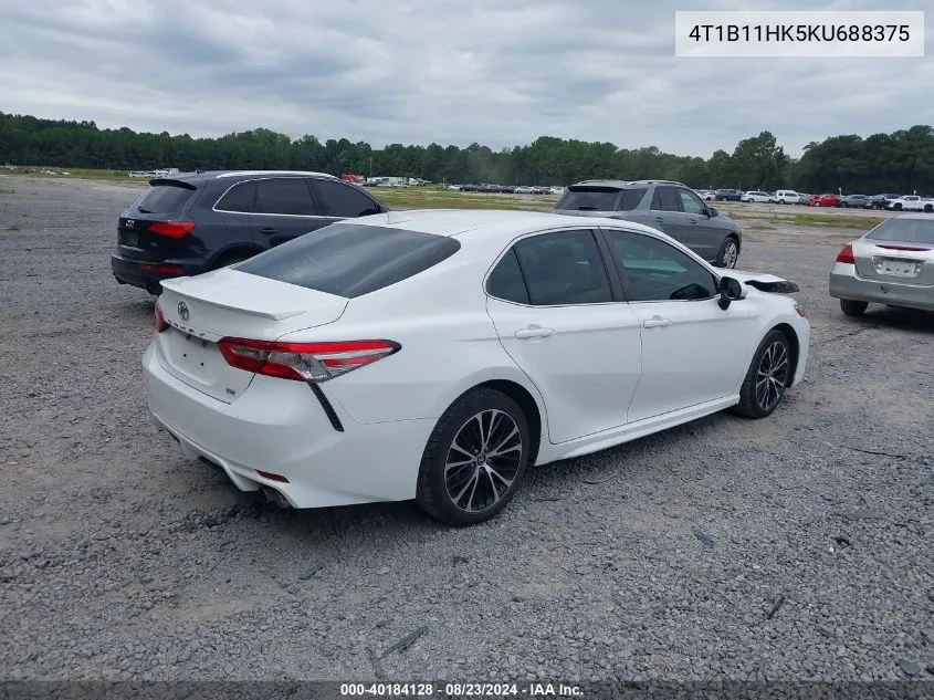 4T1B11HK5KU688375 2019 Toyota Camry Se