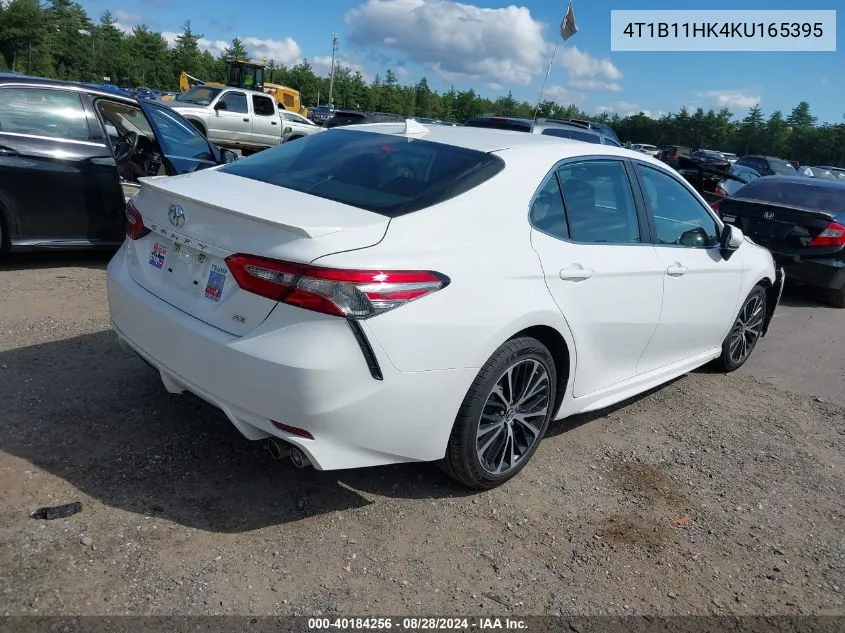 2019 Toyota Camry Se VIN: 4T1B11HK4KU165395 Lot: 40184256