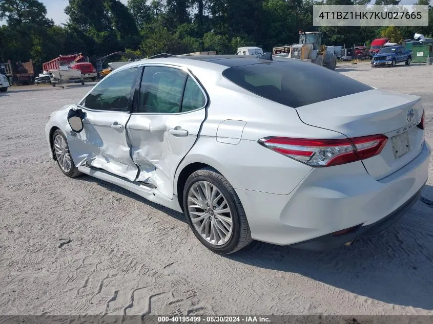 2019 Toyota Camry Xle V6 VIN: 4T1BZ1HK7KU027665 Lot: 40195499