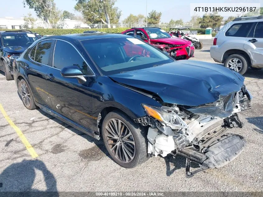 2019 Toyota Camry Se VIN: 4T1B11HK5KU296187 Lot: 40199210