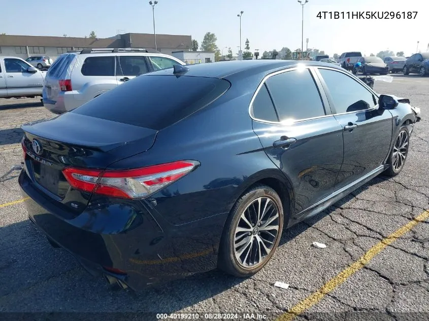 4T1B11HK5KU296187 2019 Toyota Camry Se