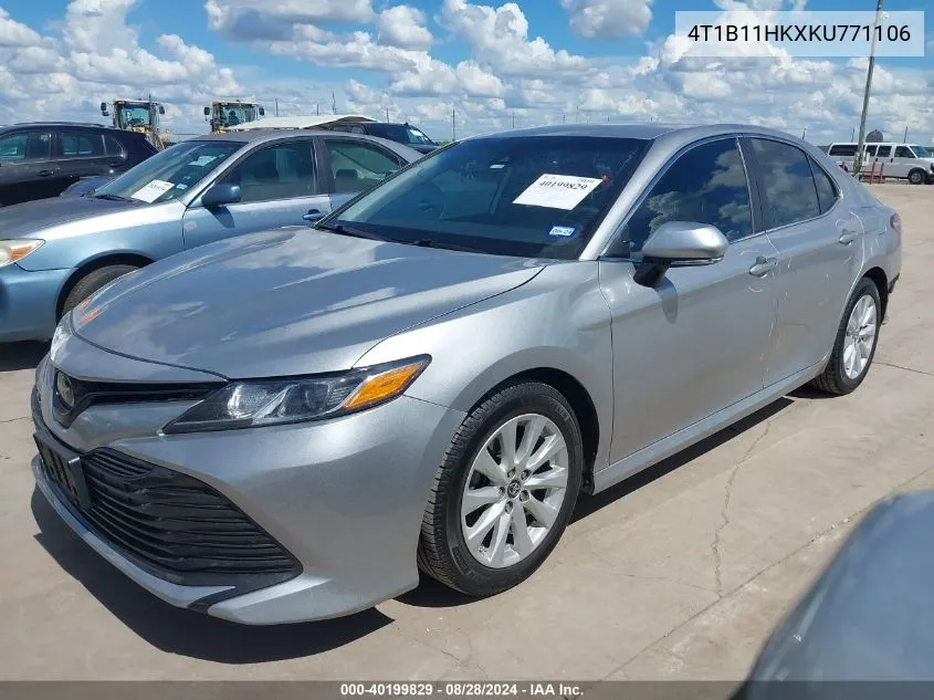 4T1B11HKXKU771106 2019 Toyota Camry Le