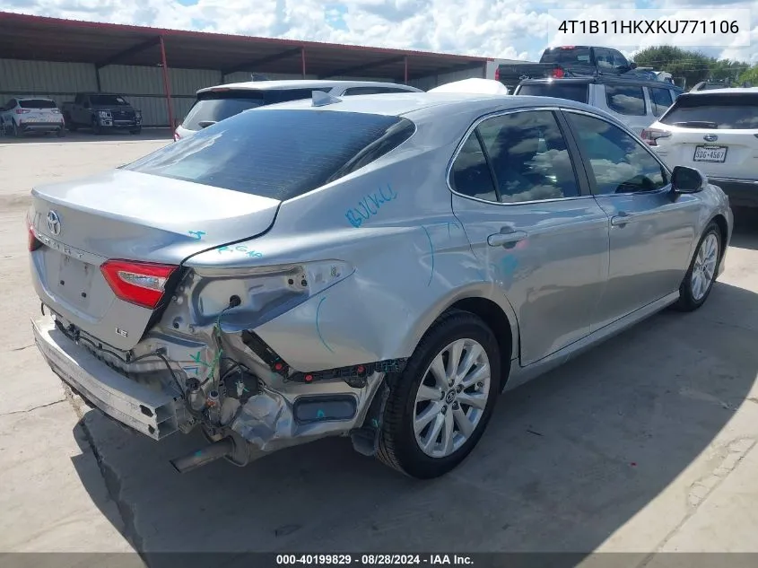 2019 Toyota Camry Le VIN: 4T1B11HKXKU771106 Lot: 40199829