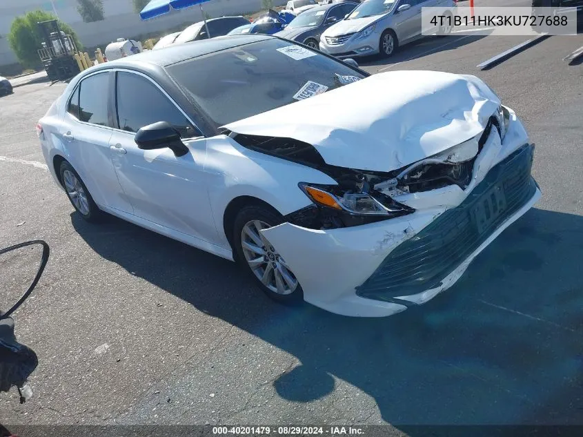 2019 Toyota Camry Le VIN: 4T1B11HK3KU727688 Lot: 40201479