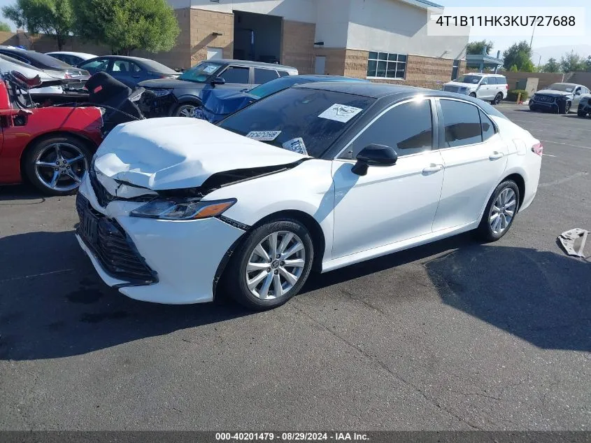 2019 Toyota Camry Le VIN: 4T1B11HK3KU727688 Lot: 40201479