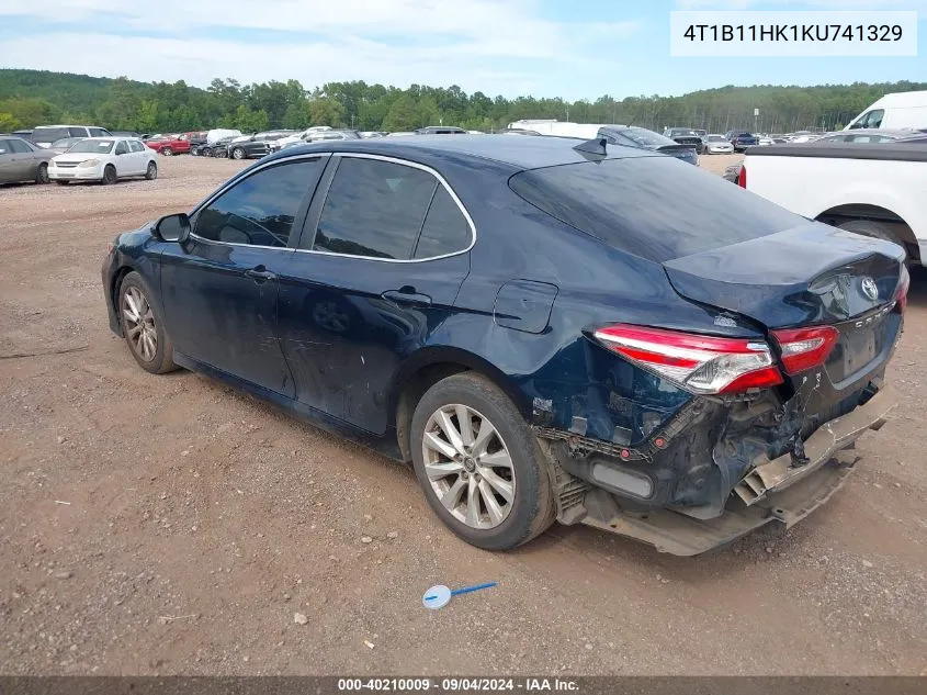 4T1B11HK1KU741329 2019 Toyota Camry Le