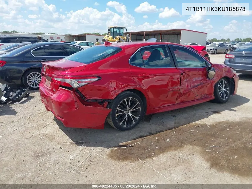 2019 Toyota Camry Se VIN: 4T1B11HK3KU185878 Lot: 40224405