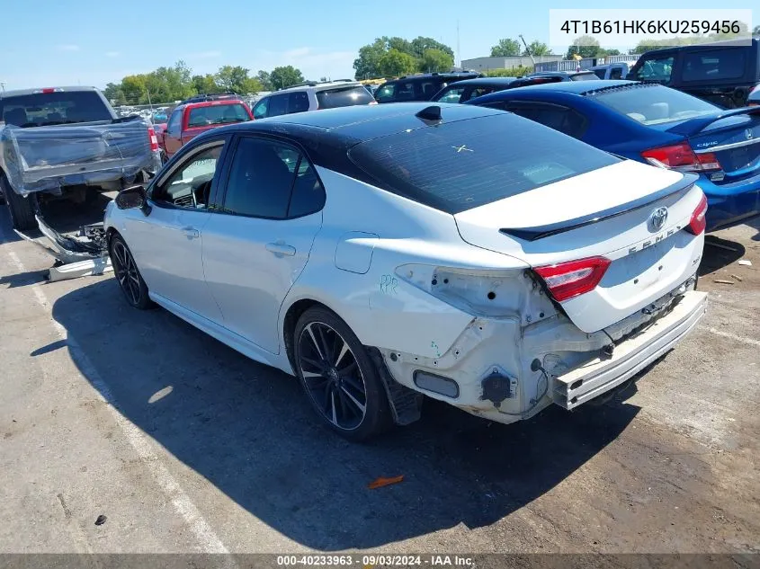 4T1B61HK6KU259456 2019 Toyota Camry Xse