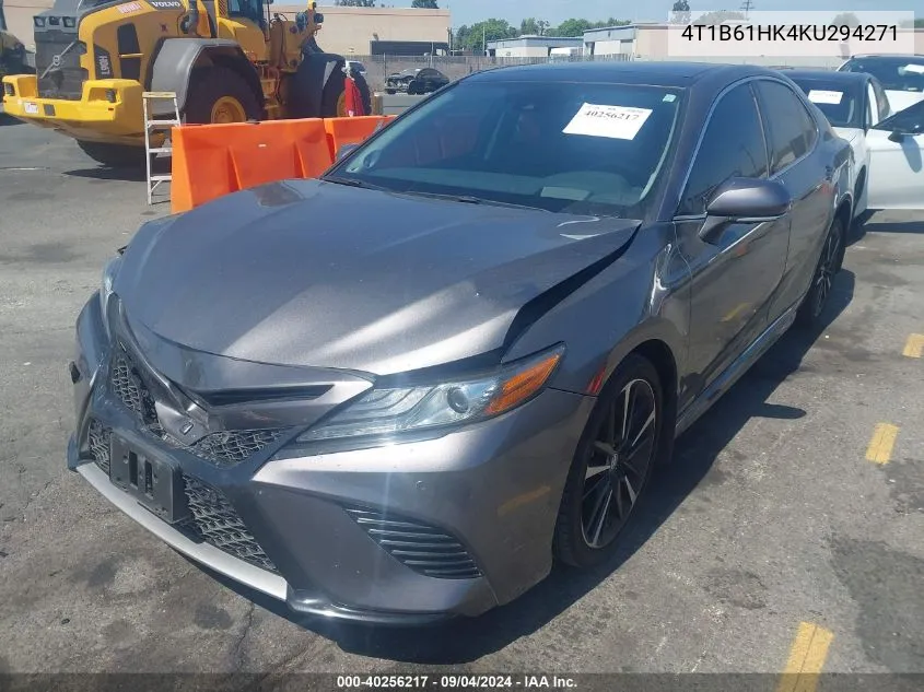 2019 Toyota Camry Xse VIN: 4T1B61HK4KU294271 Lot: 40256217